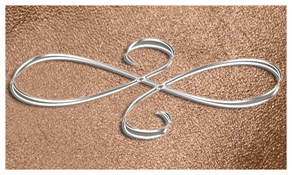 DNSEMP-C-601-SL-SH-BZ Silver Scroll Shimmer Bronze